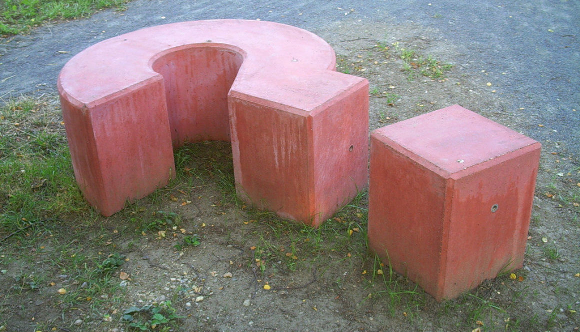 question mark bench